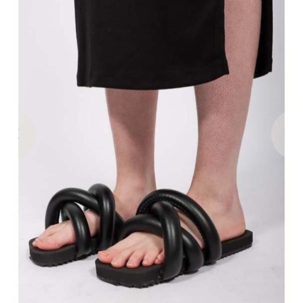 YUME YUME Tyre slide Sandals Black Size 8 US Approx. 10 in